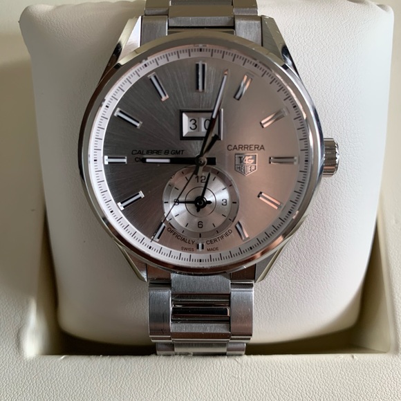 Tag Heuer Carrera Calibre 8 GMT Silver Dial - Picture 2 of 4